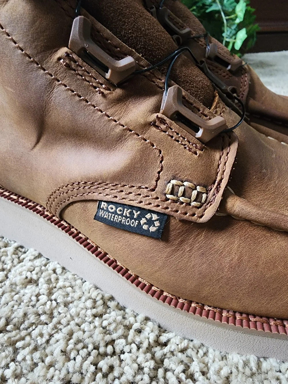 Rocky Tan Leather Chukka Boots with BOA-Style Closure